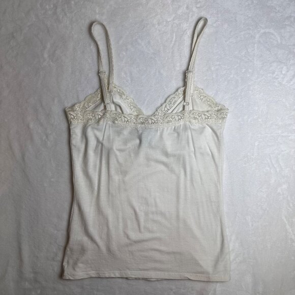 Guess Jeans Lace-Trimmed Ivory Camisole Top Vintage, Y2K, 90'S - Picture 7 of 10